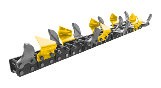 Earth-Diggatac combination chain for Digga trenchers.